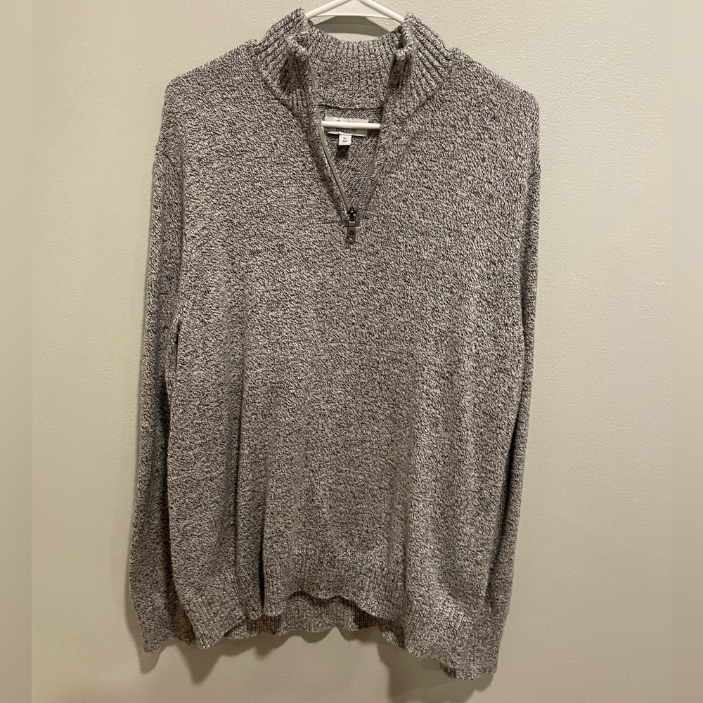 Craft & Borrow Heather Gray Quarter Zip Sweater Men’s XL